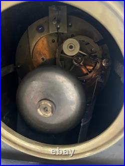 Garniture de cheminée Napoléon III en bronze et marbre XIX siècle