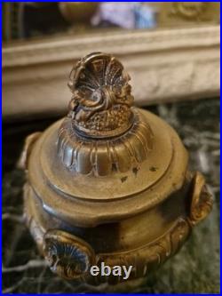 Grand Encrier Ancien En Marbre Et Bronze XIX ÈME Siècle