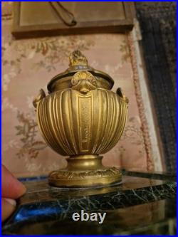 Grand Encrier Ancien En Marbre Et Bronze XIX ÈME Siècle