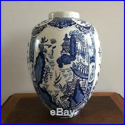 Grand Vase chinois XIX siècle hauteur 35 cm décor de fleurs & paysages
