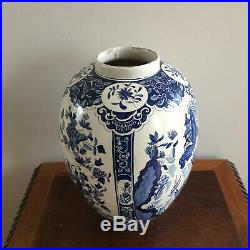 Grand Vase chinois XIX siècle hauteur 35 cm décor de fleurs & paysages