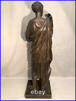 Grand bronze de Diane de Gabies fondeur Barbedienne époque fin XIX ème siècle