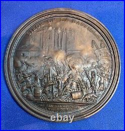 Grande Medaille Bronze Andrieu Du XIX Siege De La Bastille