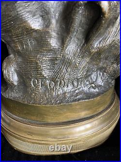 Grande Sculpture Bronze Bacchante Faune Et Enfants D'apres Clodion XIX Siecle