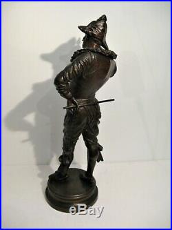 Grande sculpture bronze polichinelle signée G. Gueyton époque XIX ème siècle