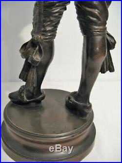 Grande sculpture bronze polichinelle signée G. Gueyton époque XIX ème siècle