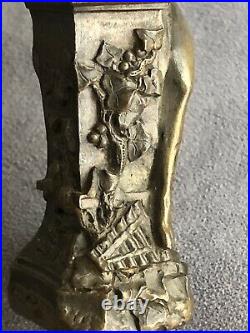 Gros Sceau Cachet Bronze Satyre Et Nymphe Dans Le Gout De Clodion XIX eme Siecle