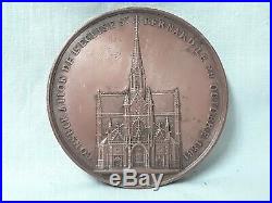 Grosse Médaille Consécration de L'Eglise St B. De La Chapelle Napoléon III -1861