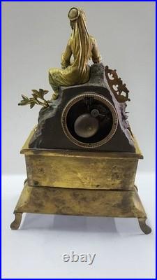 HORLOGE PENDULE LAURO NICE EN BRONZE DORE DU XIX ème SIECLE