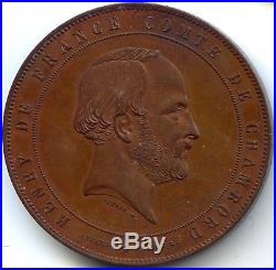 Henri V Prétendant Médaille par Veyrat Anvers 1872