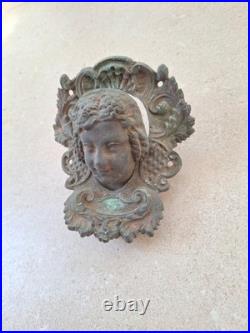 Heurtoir de porte Ancien En Bronze, art décoratif Architectural du XIXe siècle