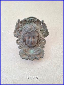 Heurtoir de porte Ancien En Bronze, art décoratif Architectural du XIXe siècle