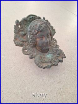 Heurtoir de porte Ancien En Bronze, art décoratif Architectural du XIXe siècle