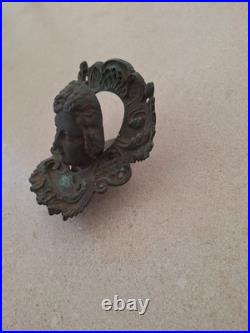 Heurtoir de porte Ancien En Bronze, art décoratif Architectural du XIXe siècle