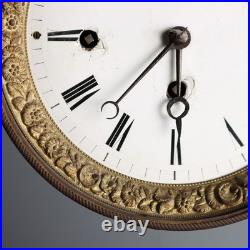 Horloge Ancienne Bois Albâtre Bronze France XIXe Siècle Originale