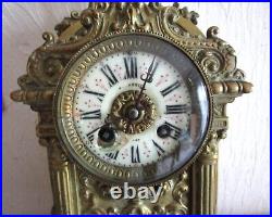 Horloge Pendule Cartel En Bronze Dore, XIX Siecle