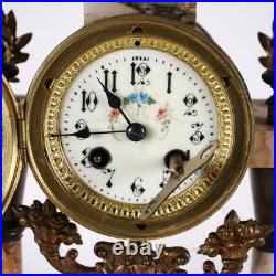 Horloge Triptyque Ancien Bronze Marbre France XIXe Siècle Horloge Triptyque Ancien Bronze Marbre France XIXe Siècle