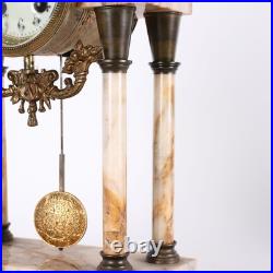 Horloge Triptyque Ancien Bronze Marbre France XIXe Siècle Horloge Triptyque Ancien Bronze Marbre France XIXe Siècle