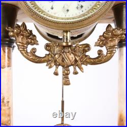 Horloge Triptyque Ancien Bronze Marbre France XIXe Siècle Horloge Triptyque Ancien Bronze Marbre France XIXe Siècle