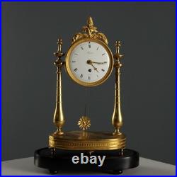 Horloge d'Appui Ancien Warnier à Paris Bronze XIXe Siècle Original