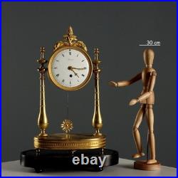 Horloge d'Appui Ancien Warnier à Paris Bronze XIXe Siècle Original