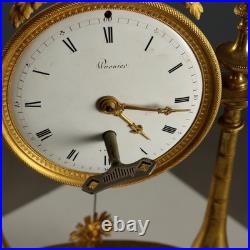 Horloge d'Appui Ancien Warnier à Paris Bronze XIXe Siècle Original