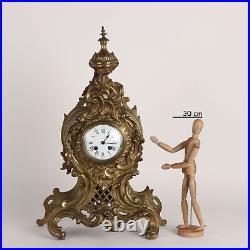 Horloge d'Appui Ancien en Bronze Doré France du XIXe Siècle