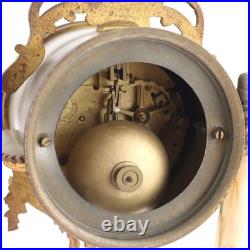 Horloge d'Appui Ancien en Marbre Bronze Doré France XIXe Siècle