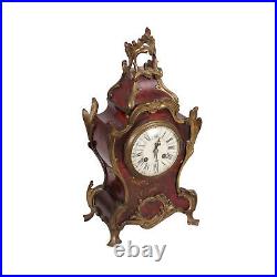Horloge de Comptoir Baroque Bois Bronze Doré France XIX Siècle