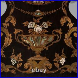 Horloge de Table Ancien Bois Bronze Nacre France XIXe Siècle Original