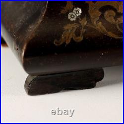 Horloge de Table Ancien Bois Bronze Nacre France XIXe Siècle Original