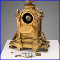 Horloge de Table Ancien Bronze Doré France XIXe-XXe Siècle Original
