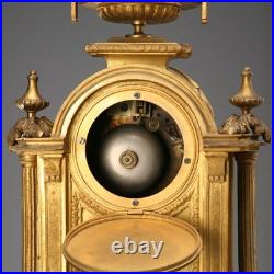 Horloge de Table Ancien Bronze Doré France XIXe-XXe Siècle Original