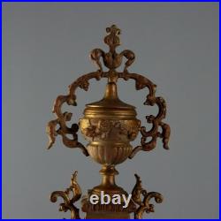 Horloge de Table Ancienne Style Éclectique Bronze XIXe Siècle Originale