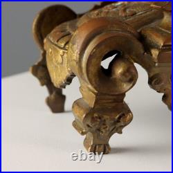 Horloge de Table Ancienne Style Éclectique Bronze XIXe Siècle Originale