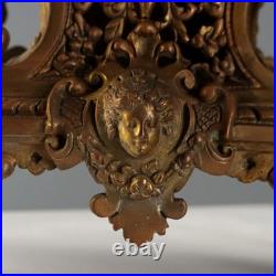 Horloge de Table Ancienne Style Éclectique Bronze XIXe Siècle Originale