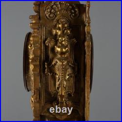 Horloge de Table Ancienne Style Éclectique Bronze XIXe Siècle Originale