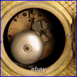 Horloge de Table Ancienne Style Éclectique Bronze XIXe Siècle Originale