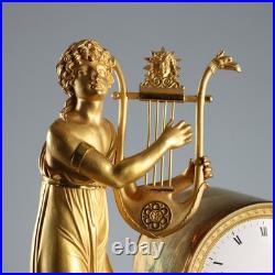 Horloge de Table Napoléon III Ancienne Bronze XIXe Siècle Originale