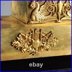 Horloge de Table Napoléon III Ancienne Bronze XIXe Siècle Originale