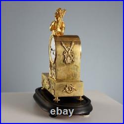 Horloge de Table Napoléon III Ancienne Bronze XIXe Siècle Originale