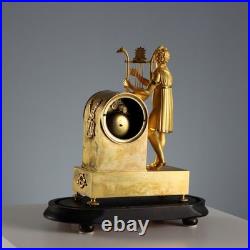 Horloge de Table Napoléon III Ancienne Bronze XIXe Siècle Originale