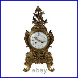 Horloge de Table Palais Royal Bronze Doré France XIXe Siècle