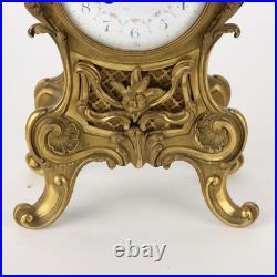 Horloge de Table Palais Royal Bronze Doré France XIXe Siècle