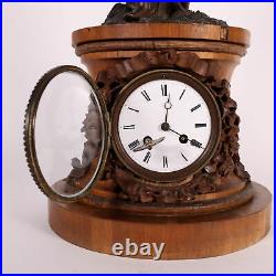 Horloge de Table Peuplier Bronze France XIX Siècle