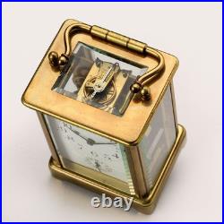 Horloge de Voyage Ancien Bronze Verre Europe XIXe Siècle Original