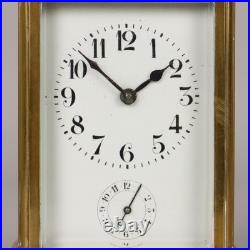 Horloge de Voyage Ancien Bronze Verre Europe du XIXe Siècle Original Horloge de Voyage Ancien Bronze Verre Europe du XIXe Siècle Original