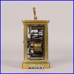 Horloge de Voyage Ancien Bronze Verre Europe du XIXe Siècle Original Horloge de Voyage Ancien Bronze Verre Europe du XIXe Siècle Original