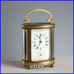 Horloge de Voyage Ancien Bronze Verre Italie XIXe Siècle Original