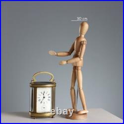Horloge de Voyage Ancien Bronze Verre Italie XIXe Siècle Original